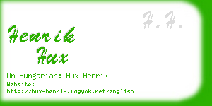 henrik hux business card